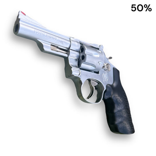 Miniature Revolver Scale Model Metal Pistol Gun with Moving Parts and Dummy Bullets