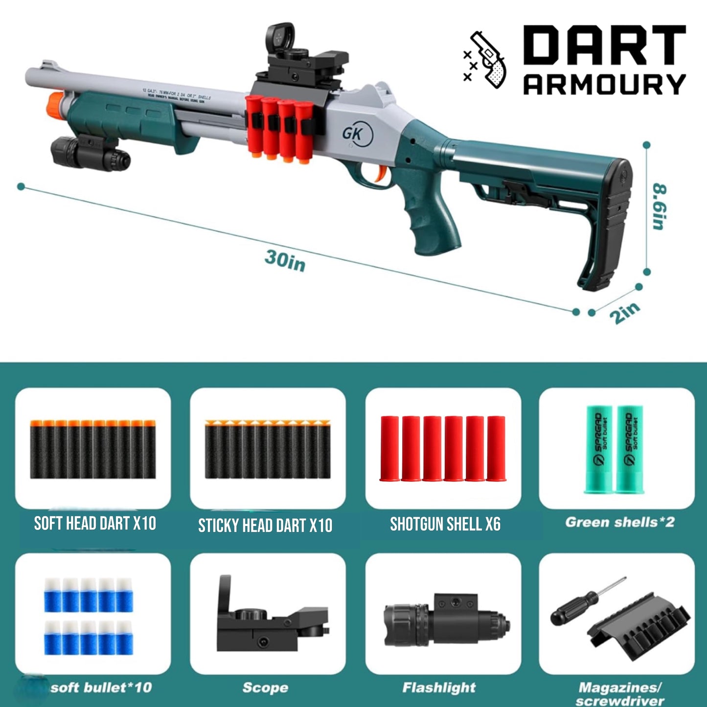 M870 Lite Tactical Shotgun Shell Ejecting Foam Dart Gun