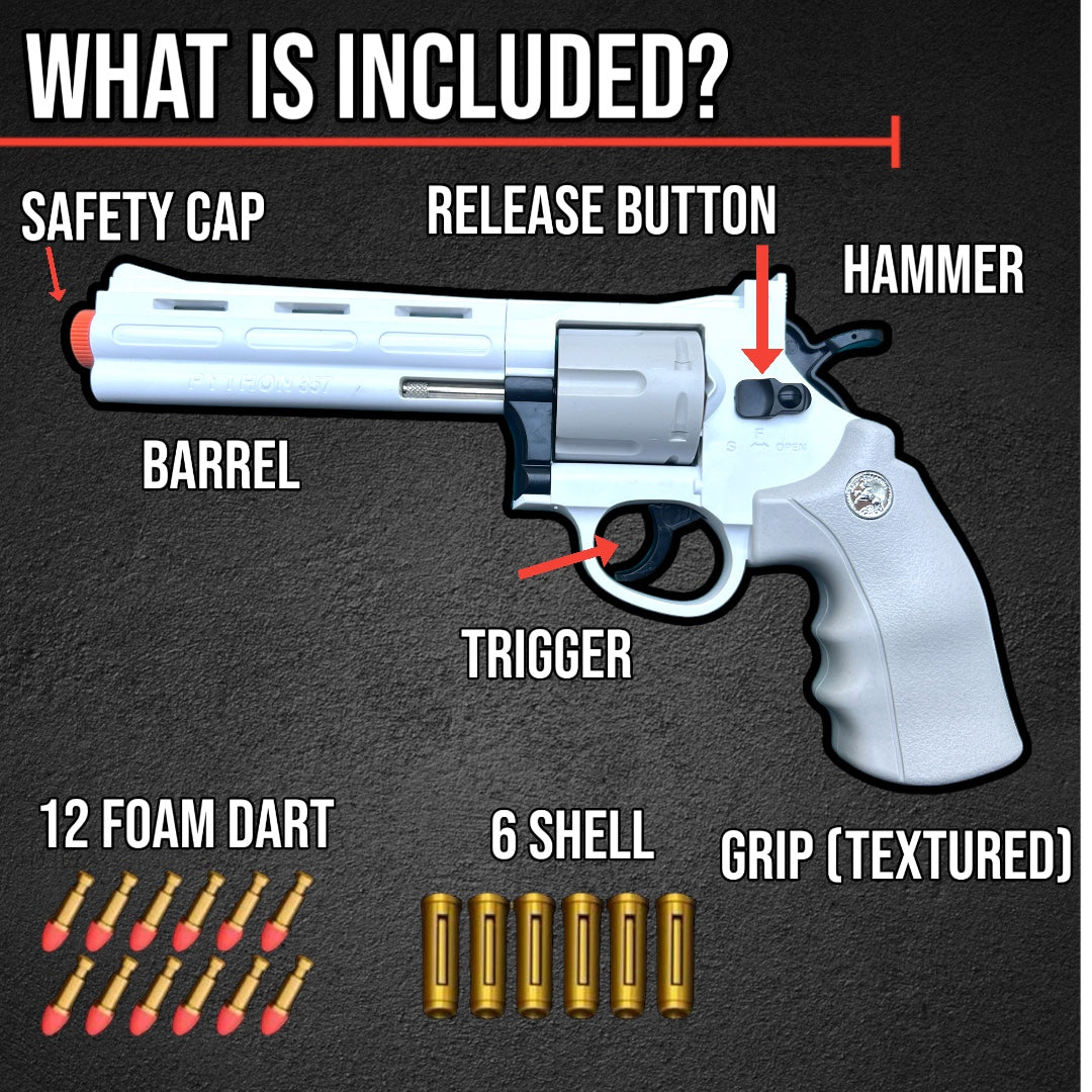 Revolver Semiauto Pistol Soft Dart Blaster Cosplay / Prop Toy Gun