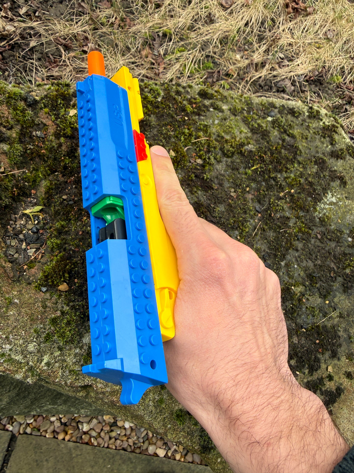 Brick 45 Shell Ejecting Toy Pistol | Dart Blaster & Training Gun