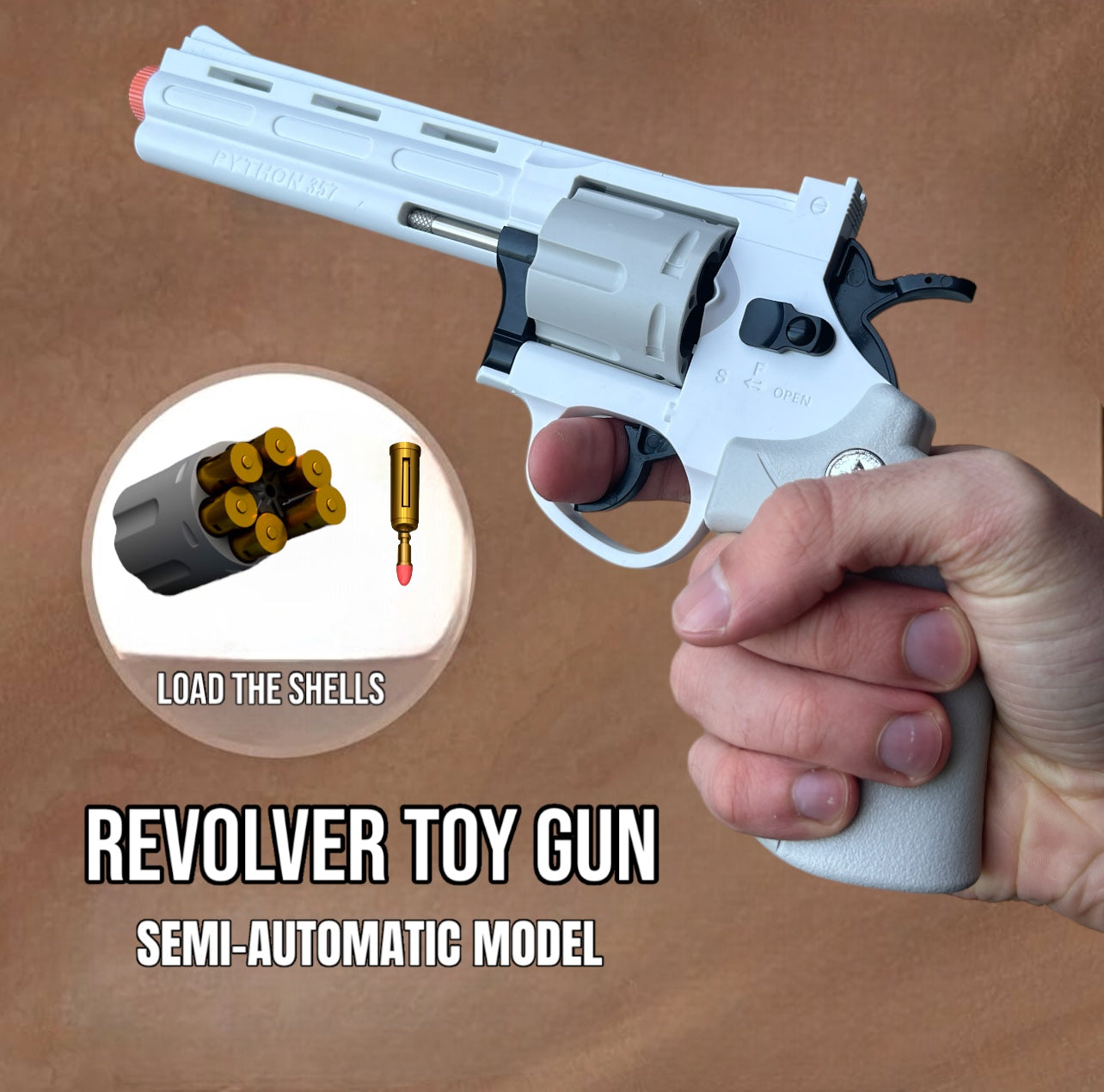 Revolver Semiauto Pistol Soft Dart Blaster Cosplay / Prop Toy Gun