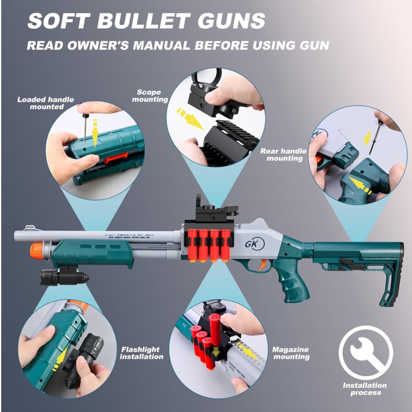 M870 Lite Tactical Shotgun Shell Ejecting Foam Dart Gun