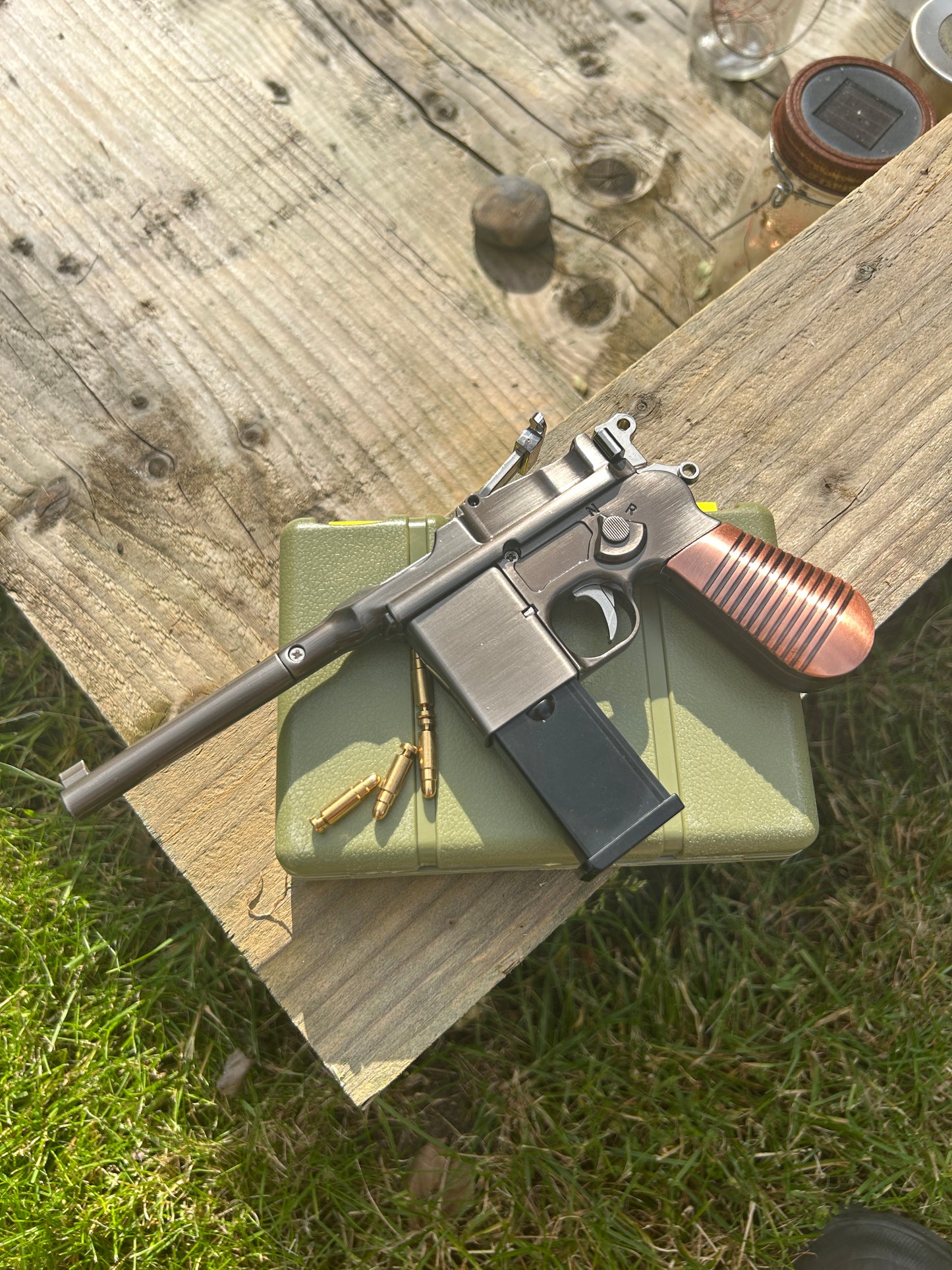 C96 Mauser Miniature Scale Model Metal Pistol with Moving Parts Ejecting Shells | ALLOY ARMY