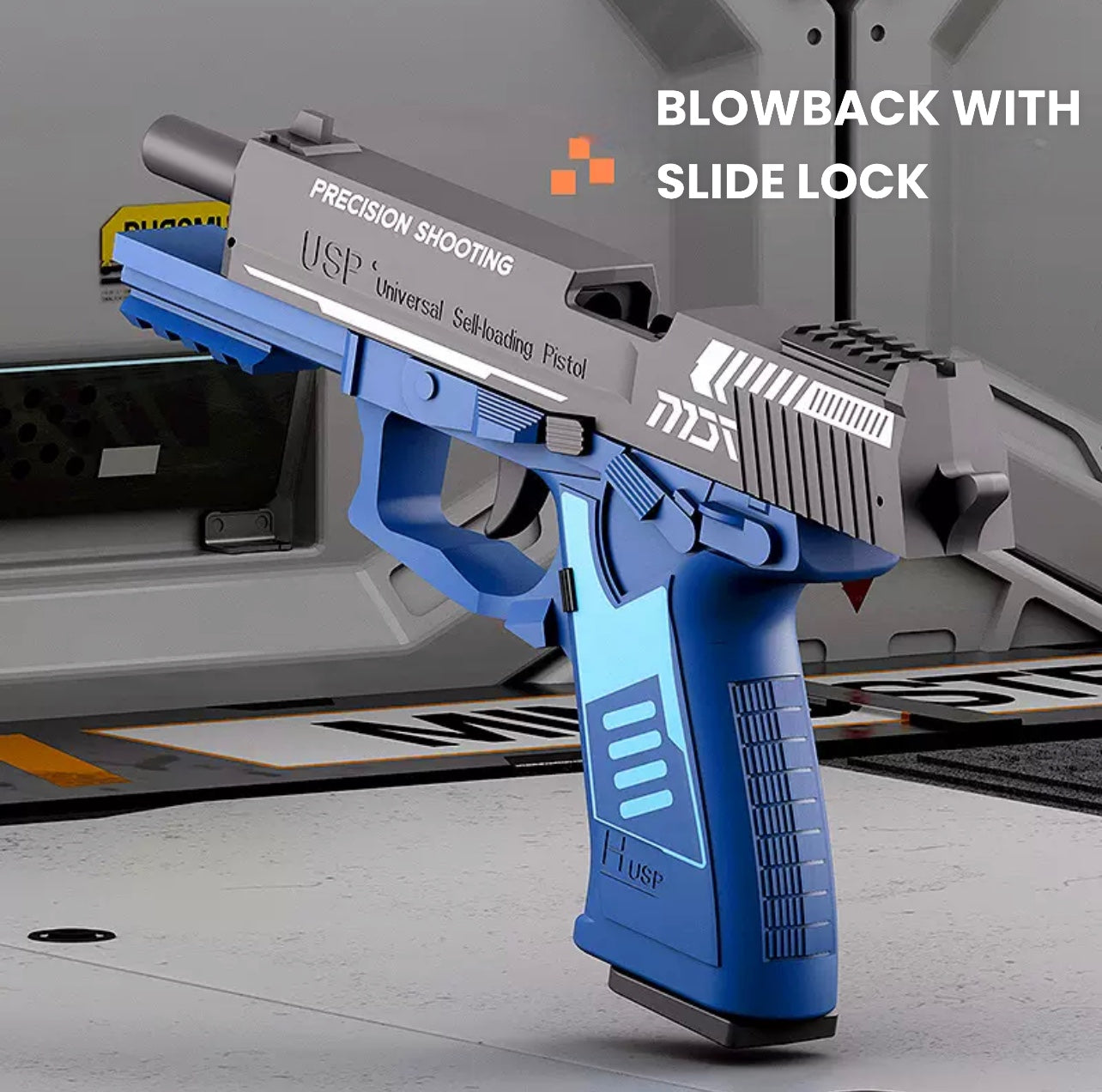 USP45 Shell Ejecting Blowback Dart Blaster Pistol