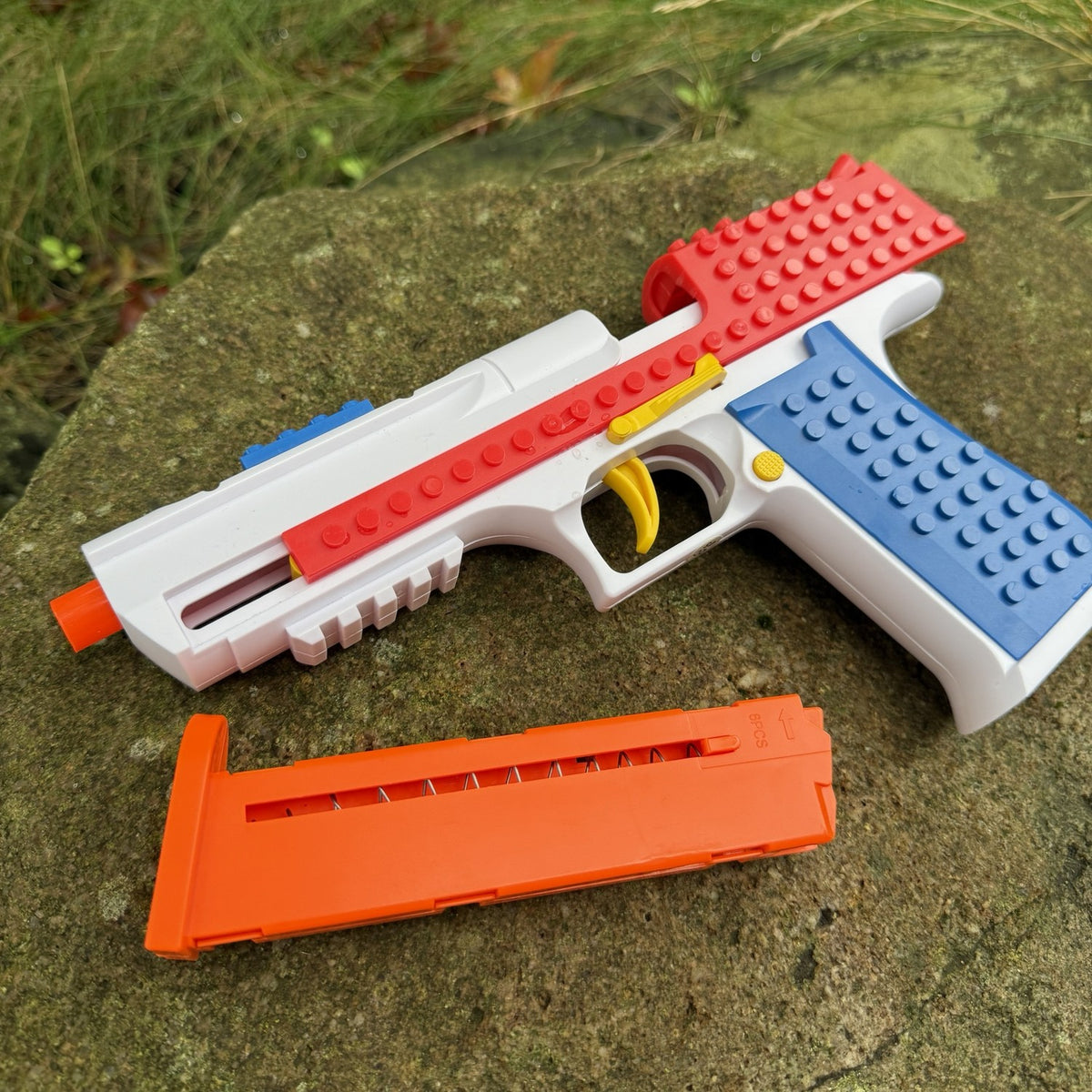 Brick Eagle building block toy pistol with magazine