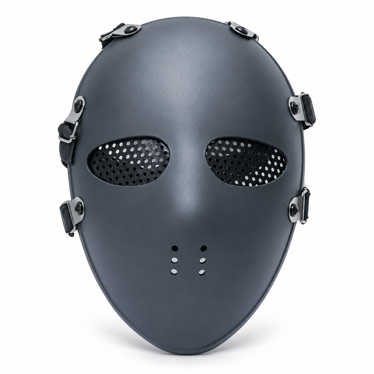 Dart Armoury full face mask in matte dark grey with mesh eye covers