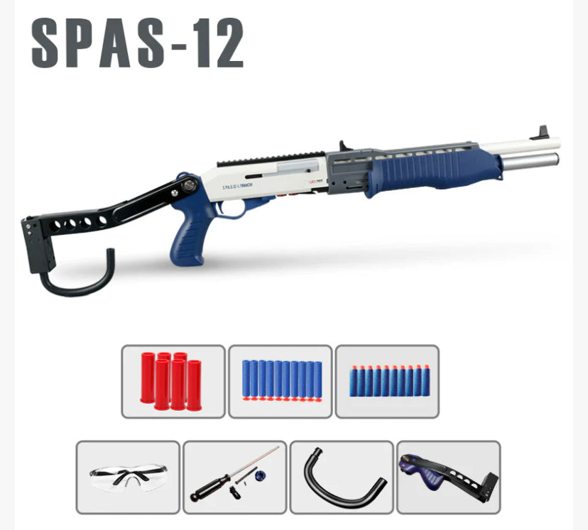 Spas-12 Shotgun Dart Blaster Shell Ejecting - Prop Cosplay Toy Gun