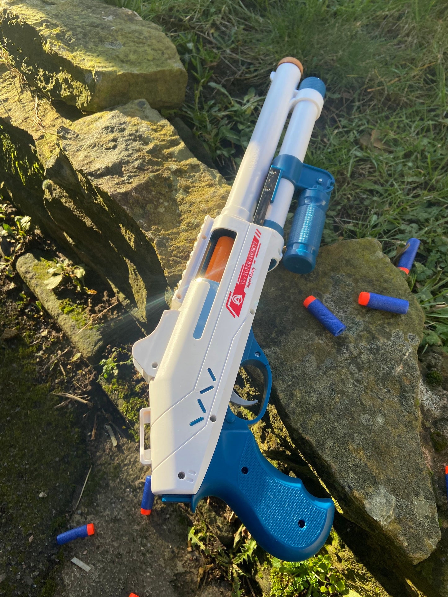 M870 Shorty Pump Action Shell Ejecting Dart Blaster - Cosplay / Prop Toy Gun