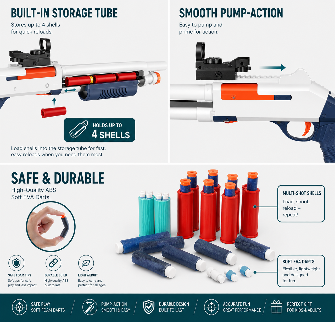 M1014 Lite Pump Action Shell Ejecting Soft Dart Shotgun