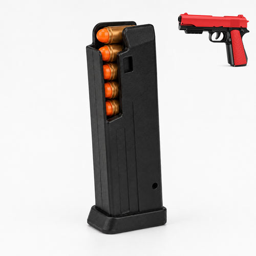 Spare magazine loaded with toy shells and darts for the 1911 toy pistol