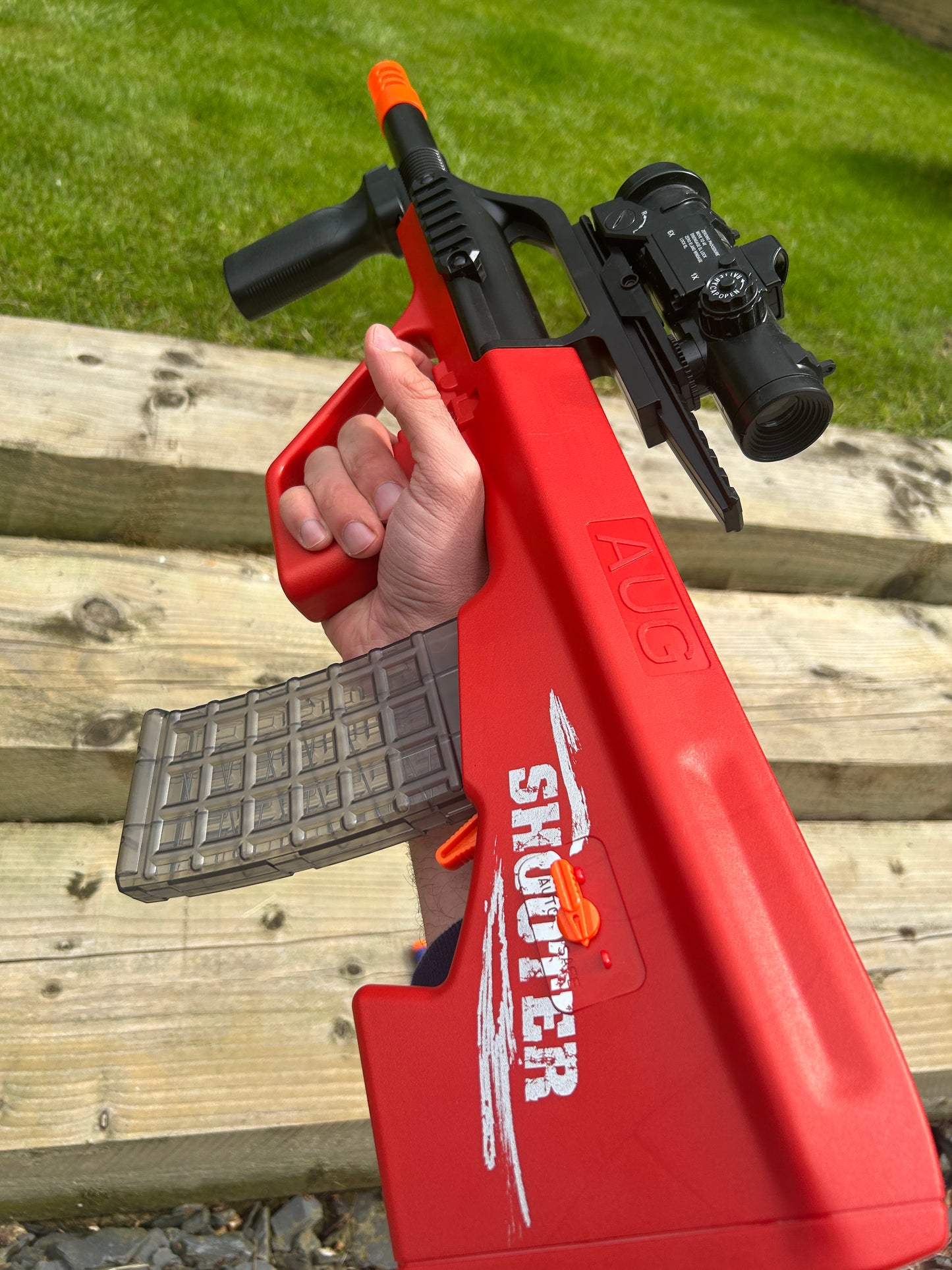 AUG Assault Rifle Automatic Shell Ejecting Dart Blaster