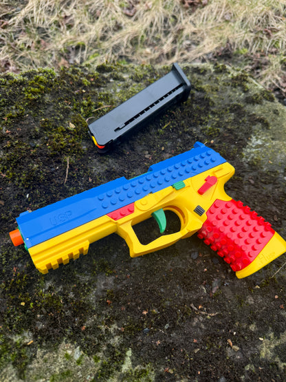 Brick 45 Shell Ejecting Toy Pistol | Dart Blaster & Training Gun