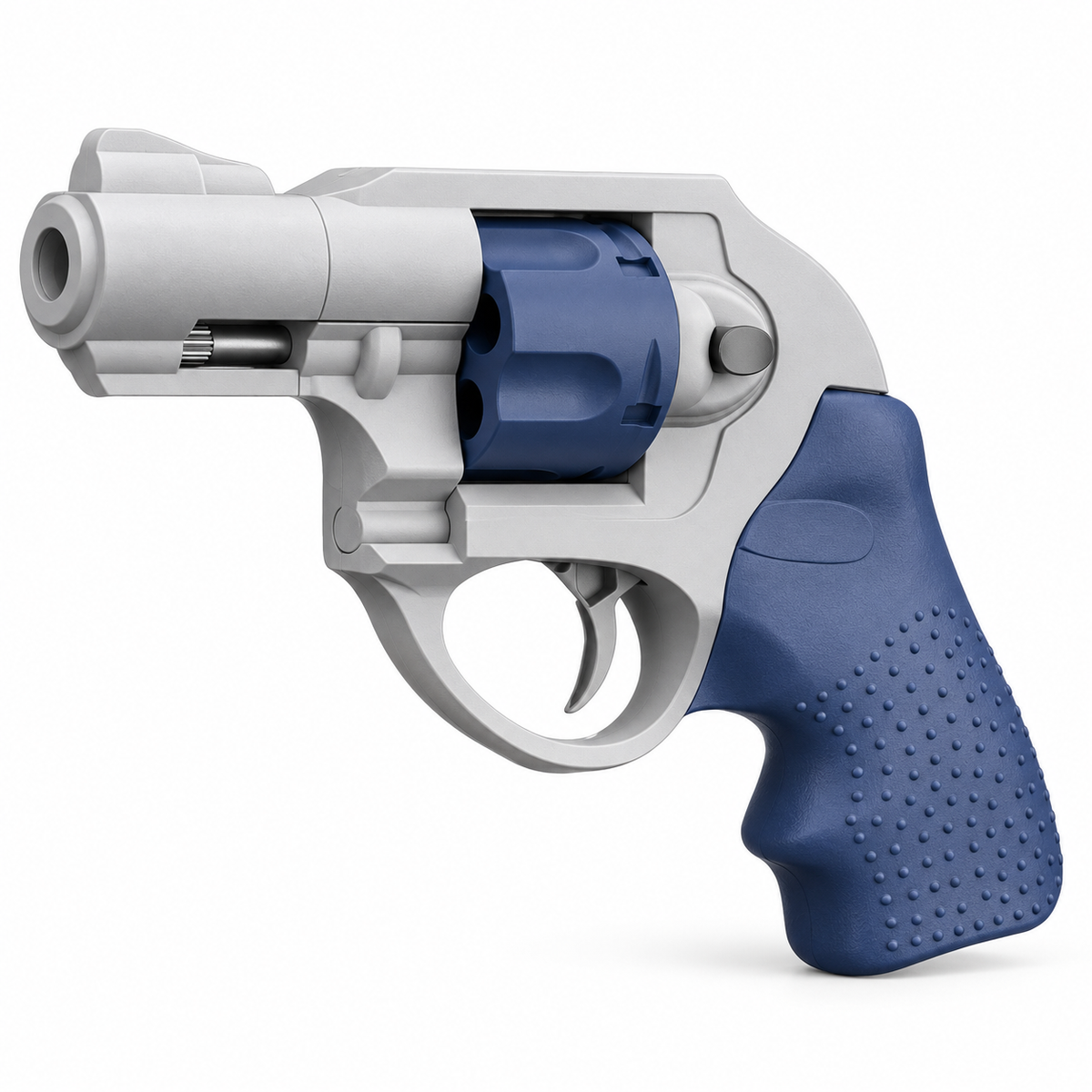 .38 Special compact toy revolver in grey and navy blue