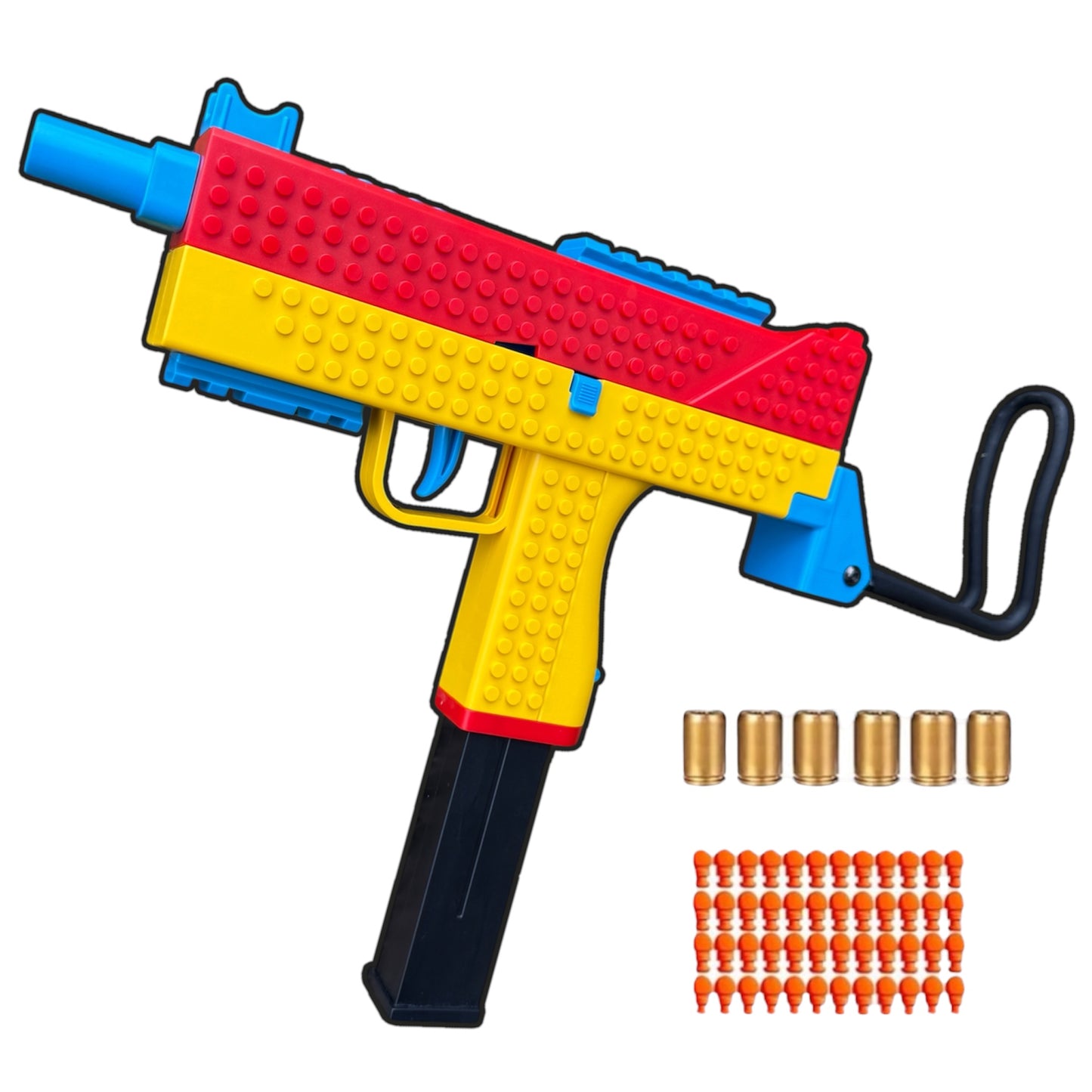 Mac-10 Building Block Shell Ejecting Toy Gun