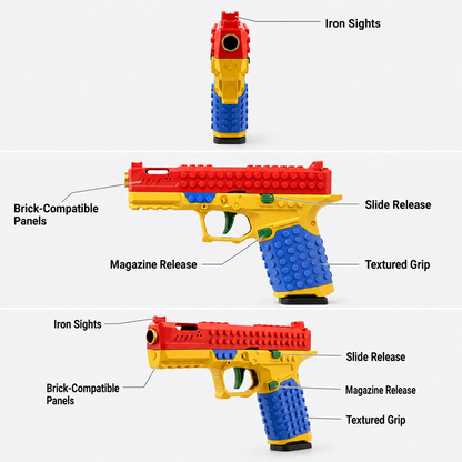 Block-17 Shell Ejecting Toy Pistol | Dart Blaster & Cosplay Prop