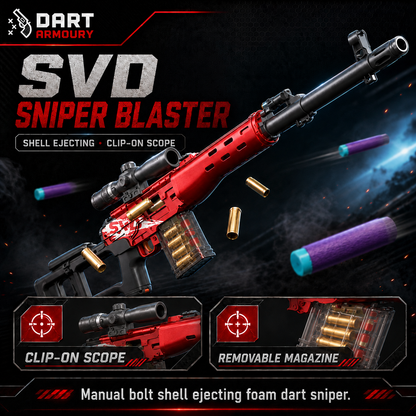 SVD Sniper Shell Ejecting Soft Dart Gun