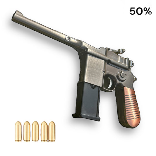 C96 Mauser Miniature Scale Model Metal Pistol with Moving Parts Ejecting Shells | ALLOY ARMY