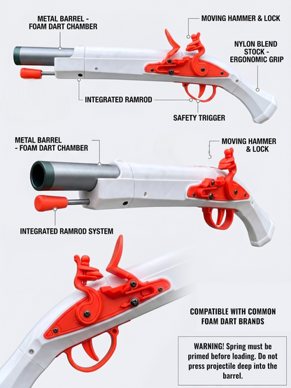 Flintlock Musket Toy Gun - Mechanical Parts Cosplay Prop