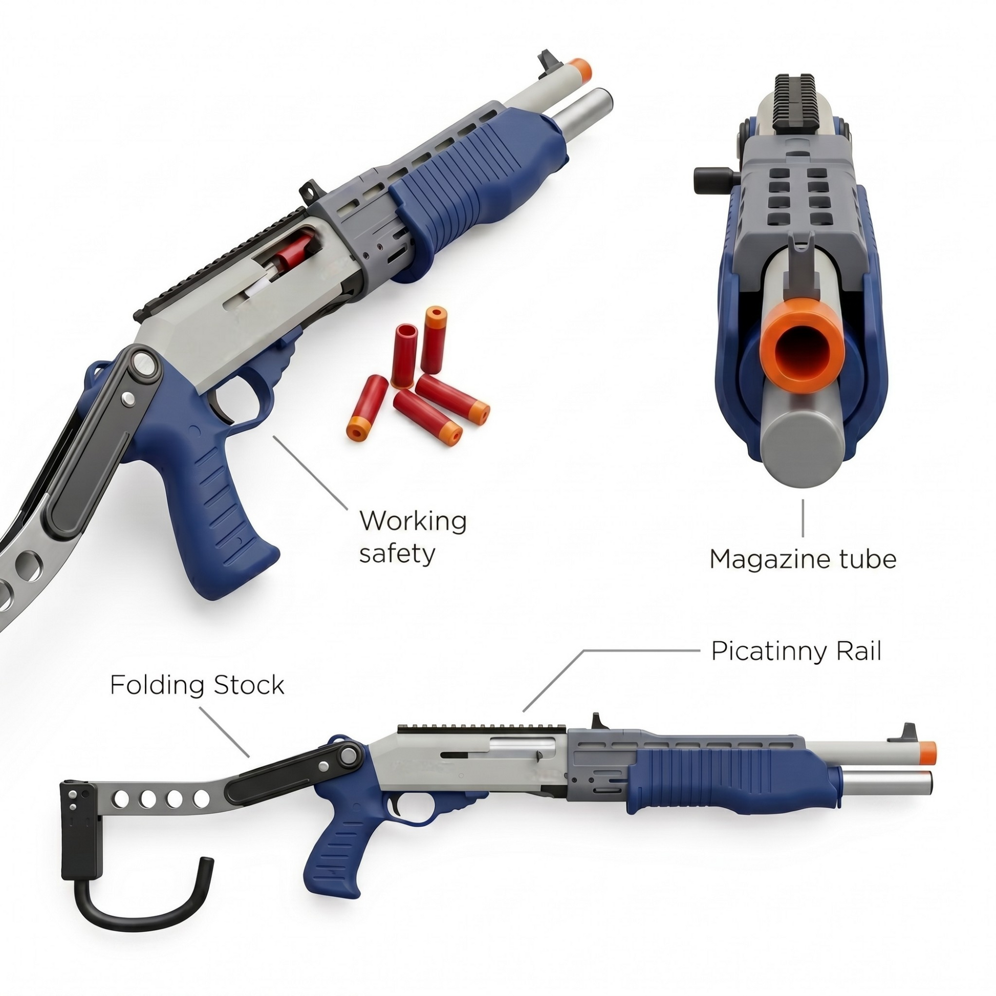 トイガン SPAS12 Spas-12 Shotgun Dart Blaster Shell Ejecting - Prop Cosplay Toy Gun
