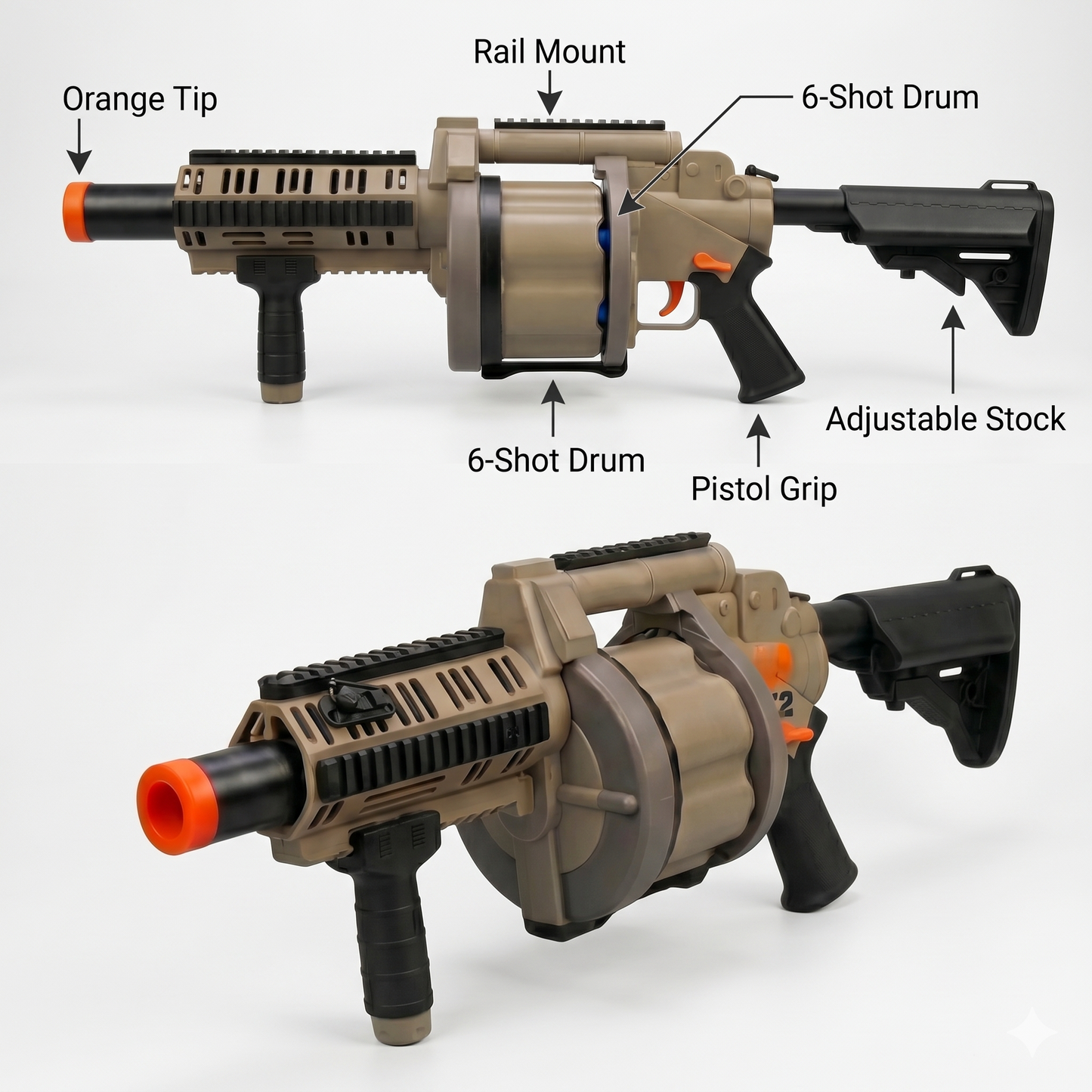 MGL 32 Multi-Shot Grenade Launcher Soft Dart Gun