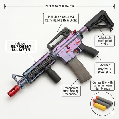 M4A1 Assault Rifle Shell Ejecting Foam Dart Toy Gun