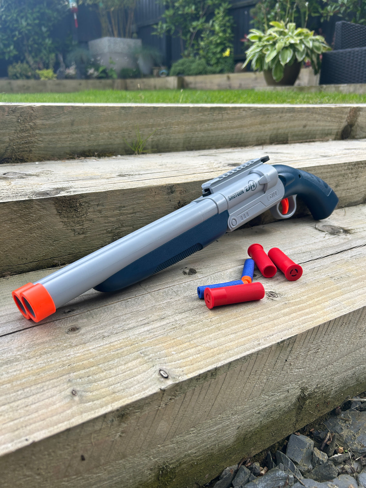 Sawn-Off Double Barrel Shotgun - Shell Ejecting Dart Blaster Cosplay G ...