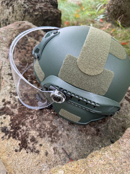 Tactical Combat Helmet with Optional Clear Visor | Cosplay & Airsoft Replica