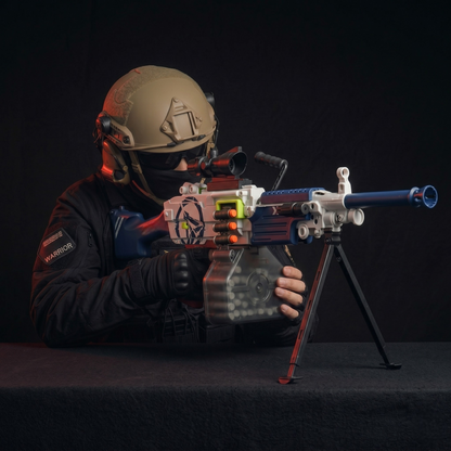M249 SAW Belt-Fed Machine Gun - Dart Blaster