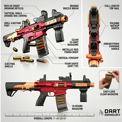 M4-CQB Compact Assault Rifle Shell Ejecting Foam Dart Toy Gun
