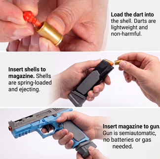 Raven Tactical Pistol Shell Ejecting Blowback Toy Gun & Cosplay Prop ...