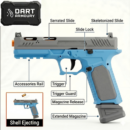 Raven Tactical Pistol Shell Ejecting Blowback Toy Gun & Cosplay Prop