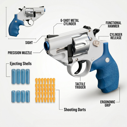 Metal Double Action Revolver Gun