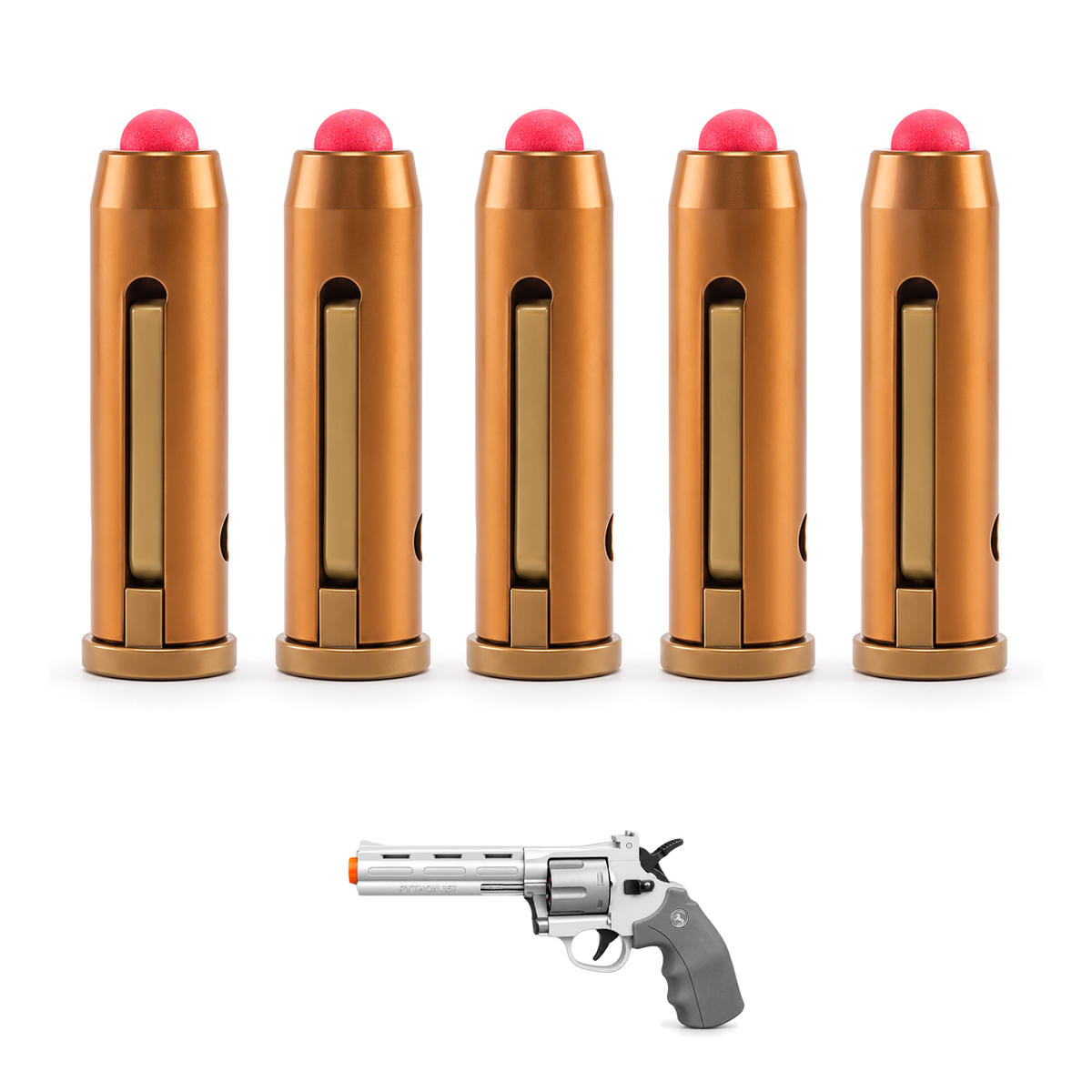 Dart-loaded toy shells for the double action toy revolver