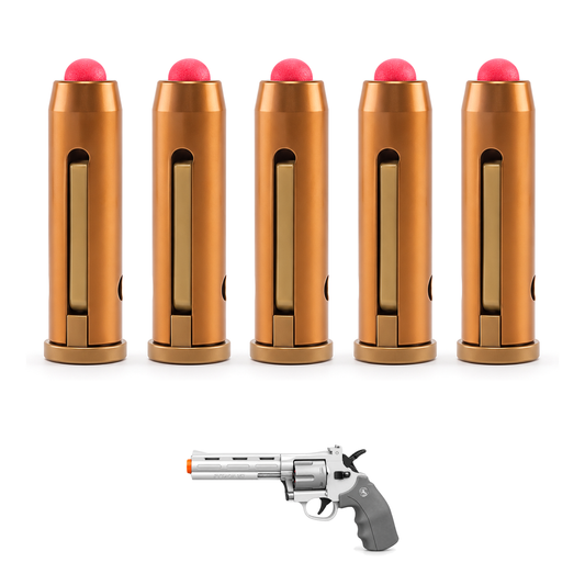 Dart-loaded toy shells for the double action toy revolver