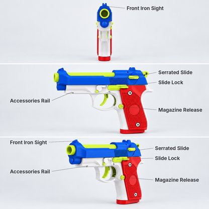 M9 Patriot Edition Shell Ejecting Toy Pistol | Dart Blaster & Cosplay Prop