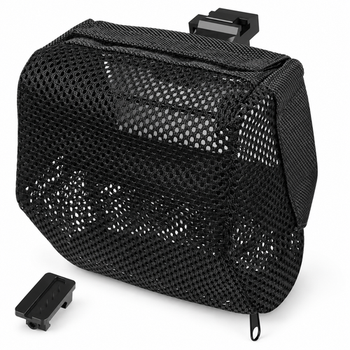 Black mesh rail mounted shell catcher bag with rail adapter