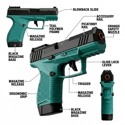 X2 Carry Pistol - Shell Ejecting Dart Blaster Toy Gun